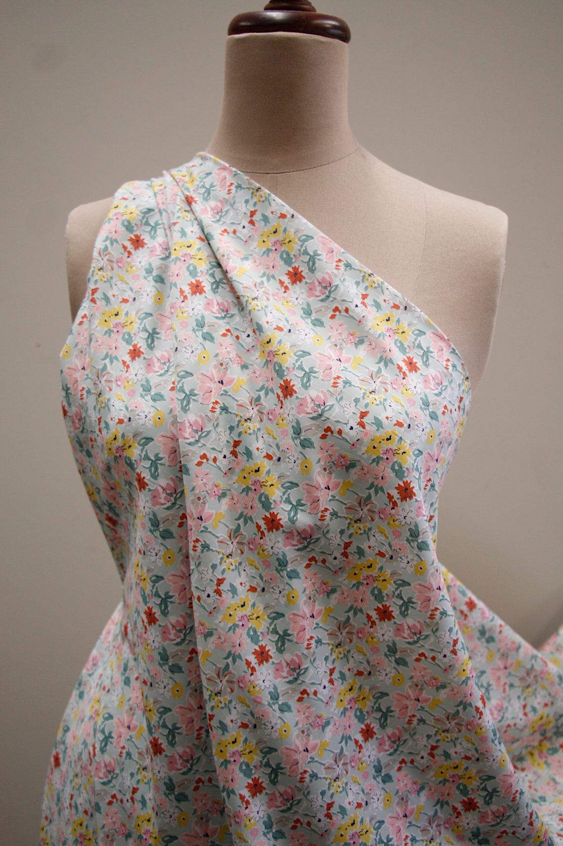 California Bloom Mint Tana Lawn Fabric - Lightweight & Breathable Cotton for Dresses, Skirts & Summer Clothing | Perfect for Sewing, Quilting & DIY Fashion Projects