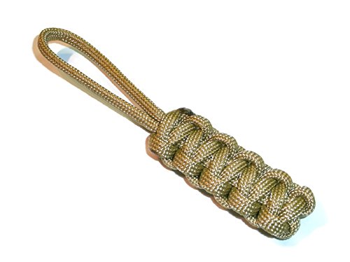 RedVex Paracord Zipper Pulls - 4 Inch Gold Lanyards for Knives & Gear