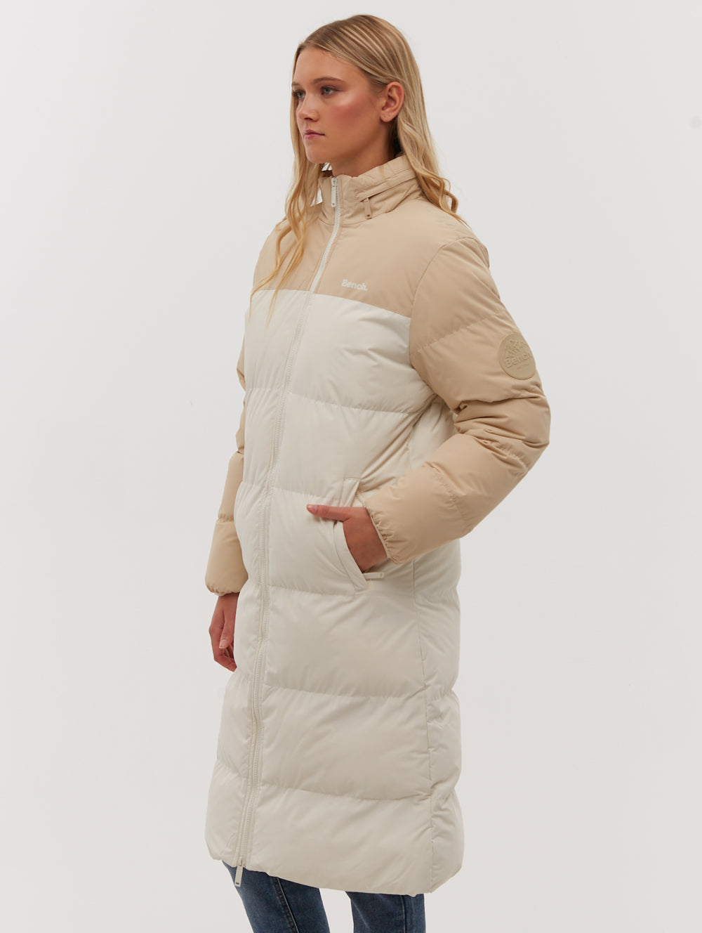 Stylish Phyllis Two-Tone Long Parka Coat for Women - Waterproof Winter Outerwear for Cold Weather, Fashionable Layering for Urban Commute & Outdoor Adventures