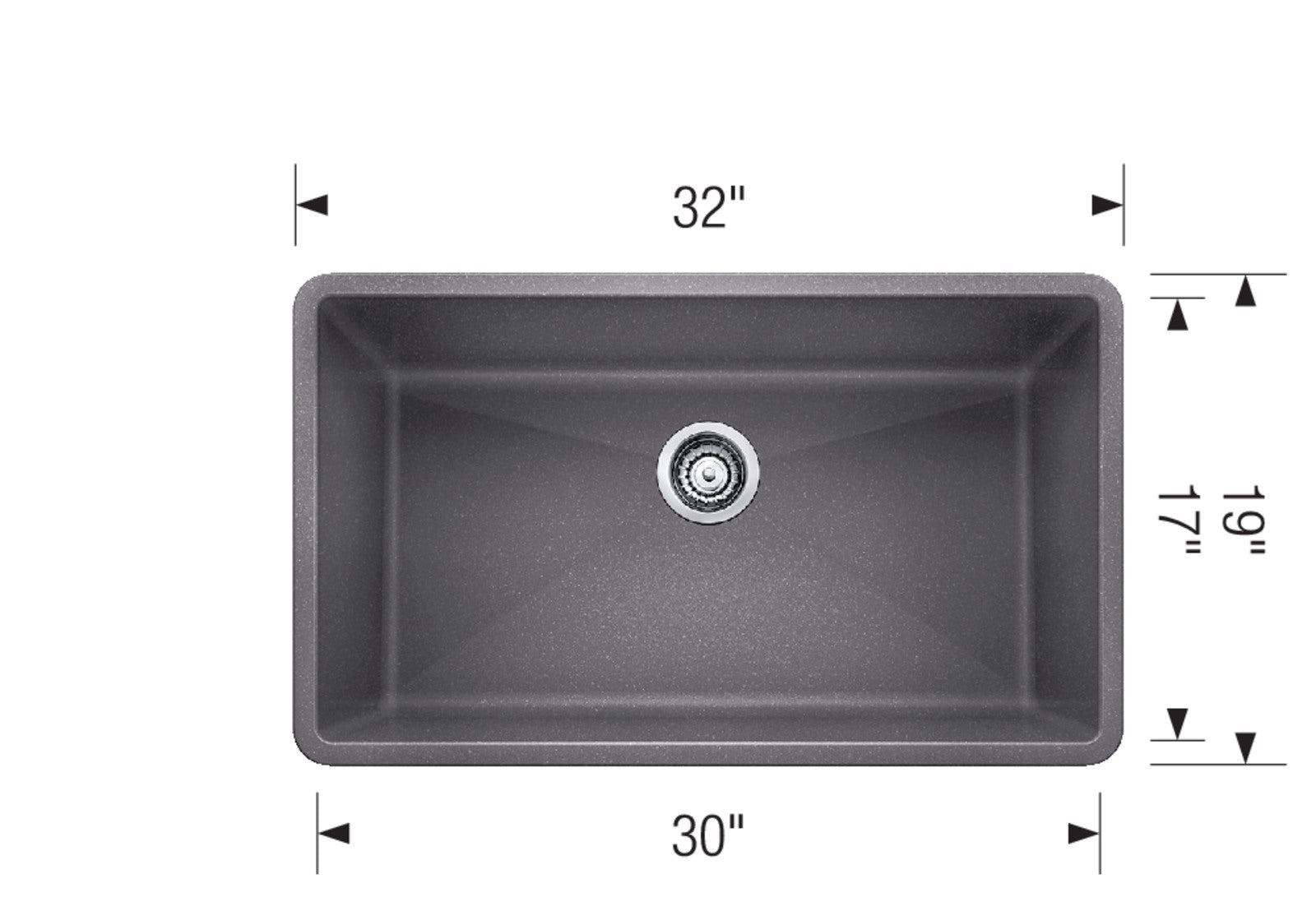 Blanco PRECIS Super Single Undermount SILGRANIT Kitchen Sink - Premium 16 Gauge Stainless Steel, Scratch-Resistant Composite Granite, Perfect for Modern Farmhouse & Contemporary Kitchen Remodels