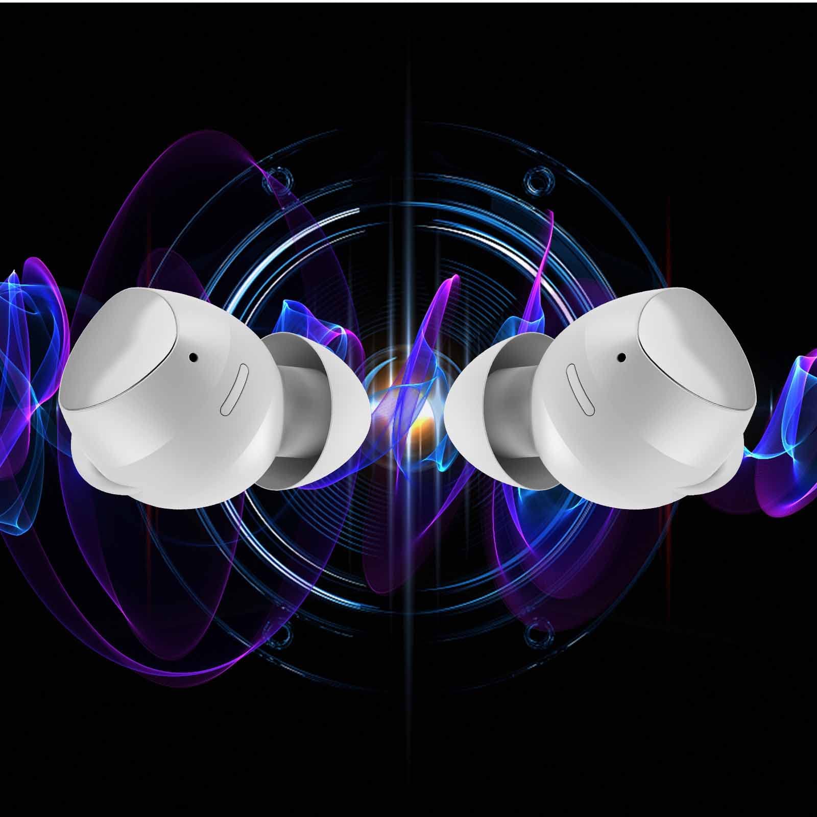 UrbanX Street Buds Plus Wireless Earbuds for vivo Y71t - Bluetooth 5.0 True Wireless Stereo Headphones with Touch Controls & 24H Playtime (Includes Wireless Charging Case, White) - Perfect for Gym, Commuting & Workouts