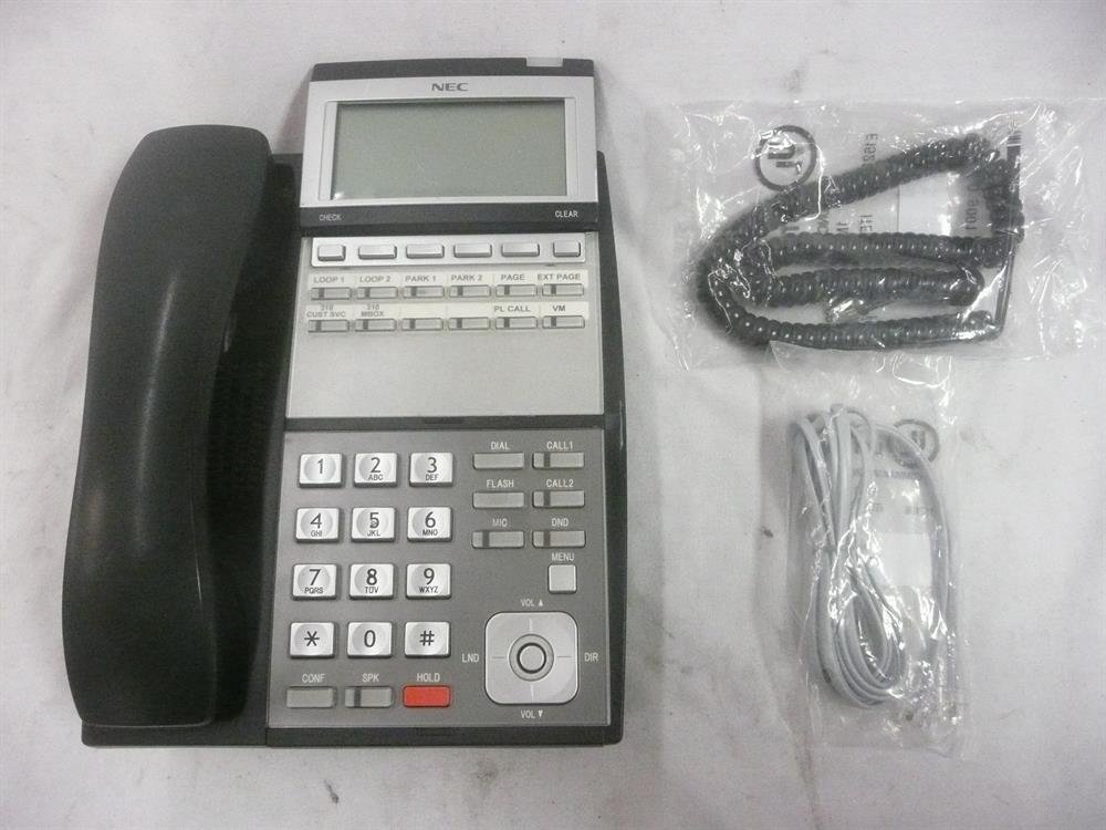 NEC UX5000 DG-12e 12 Button Display Phone in Black (Part# 0910044 / IP3NA-12TXH) - Business VoIP Office Communication System for Call Centers & Reception Desks