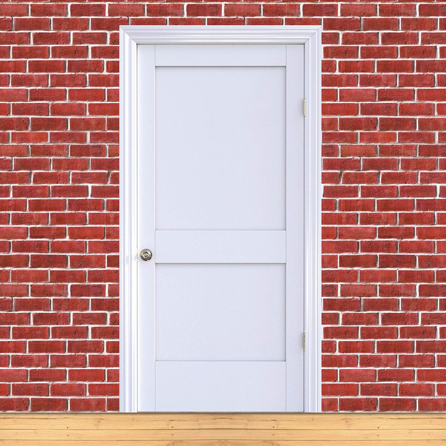 Beistle Brick Wall Backdrop 4' x 30' - 2 Pack Photo Background for Christmas Party, 1920s Themed Events & Photography | Easy-to-Install Wall Covering for Home Decor, Birthday Parties & Studio Shoots
