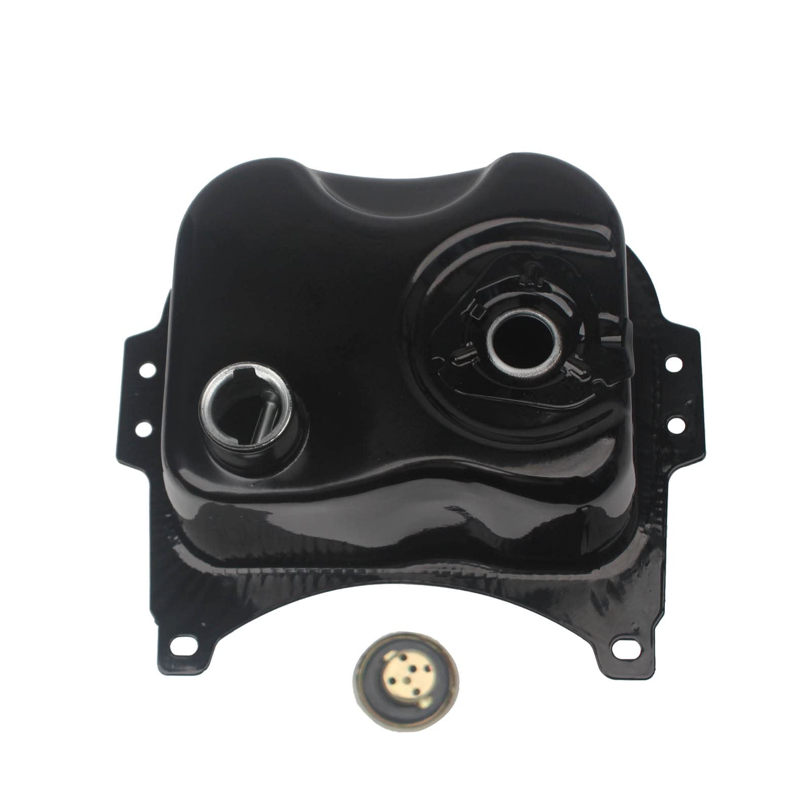 Iron Motorcycle Scooter Gas Fuel Tank for GY6 Scooter R9 R5 Jonway 125cc 150cc - Black - Durable Replacement Part for Commuting & Urban Riding