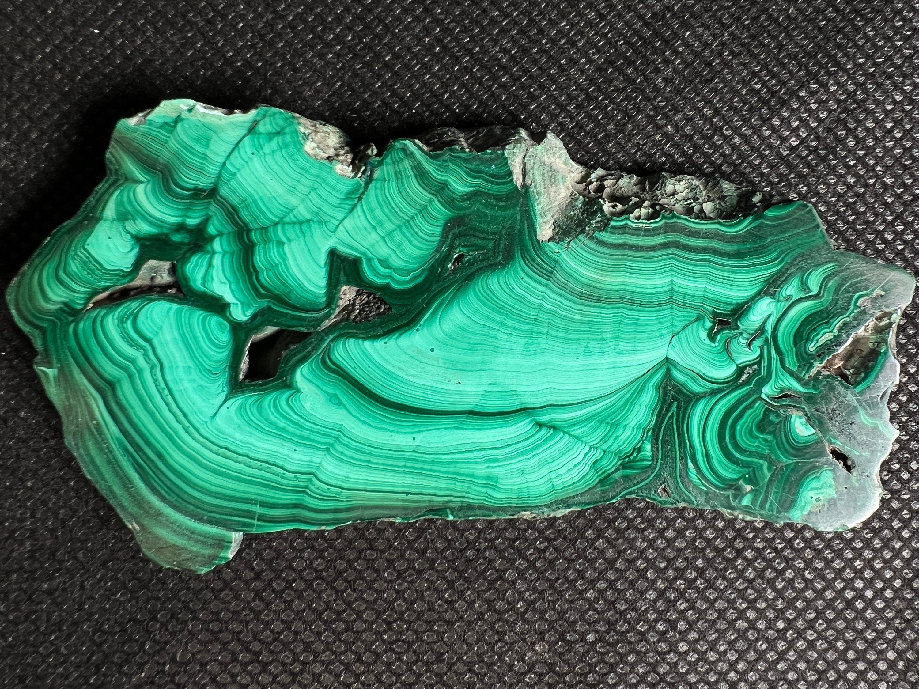 Natural Green Malachite Crystal Slab - Premium Stone for Jewelry Making, Unique Handcrafted Gift, Elegant Home Decor (50477) | Perfect for Crystal Healing, Meditation & Feng Shui Decorations