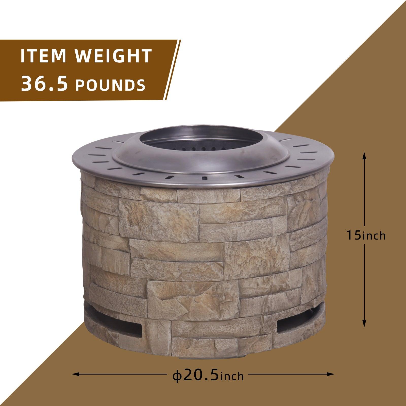 Eco-Friendly Smokeless Fire Pit for Outdoor Use - Burns Wood Pellets, Twigs & Wood - Perfect for Backyard, Garden, Patio & Camping Gatherings