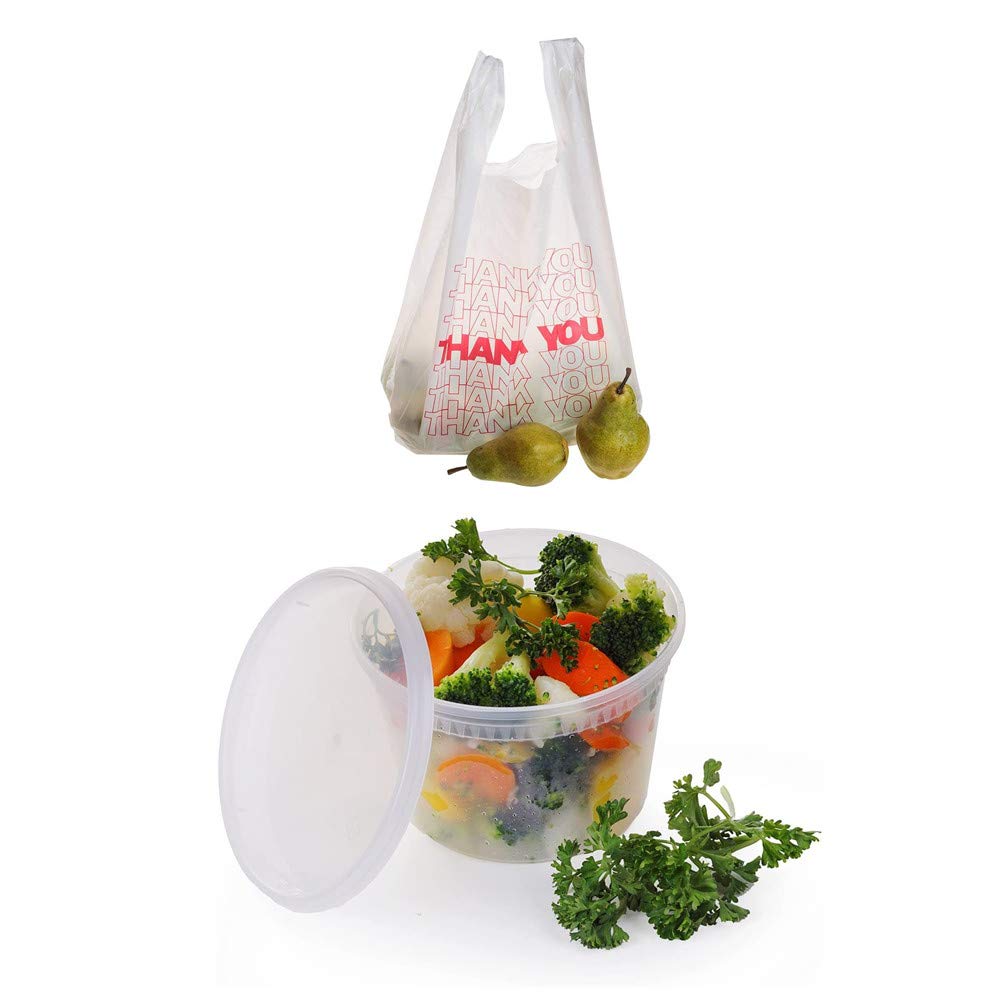 Eco-Friendly Disposable Plastic Bags & Food Storage Containers - Sandwich, Soup, Deli & Meal Prep Containers for Home, Restaurant & Catering Use