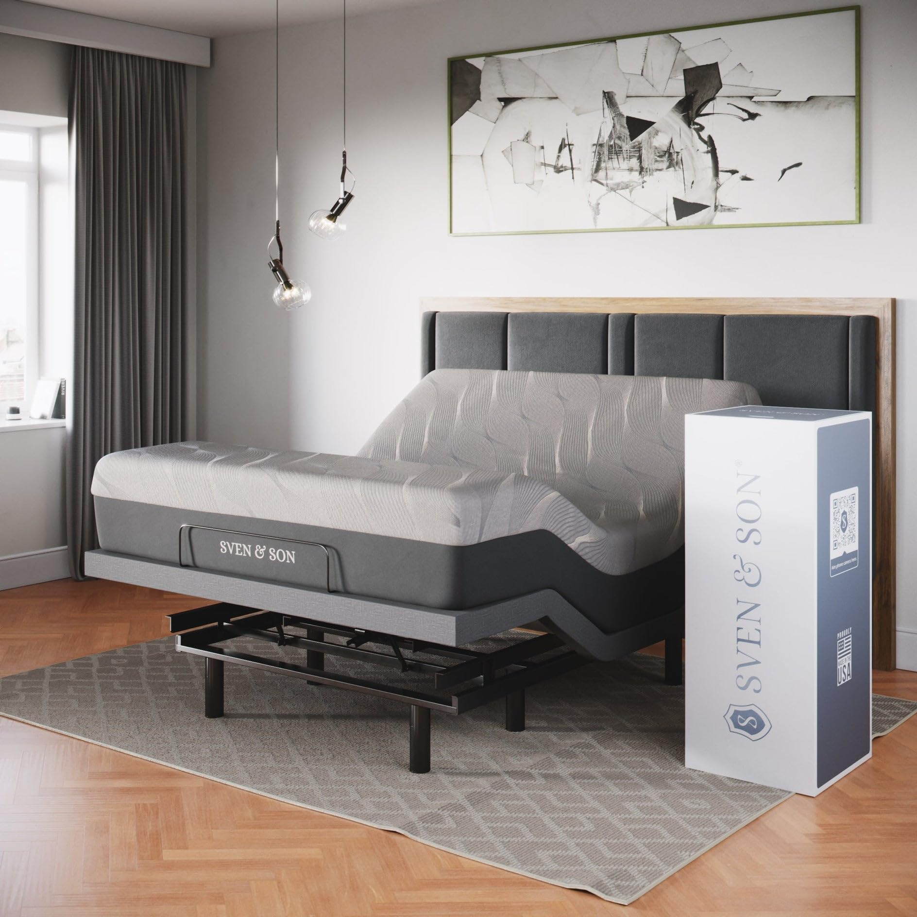 Sven & Son Queen Adjustable Bed Base with 14