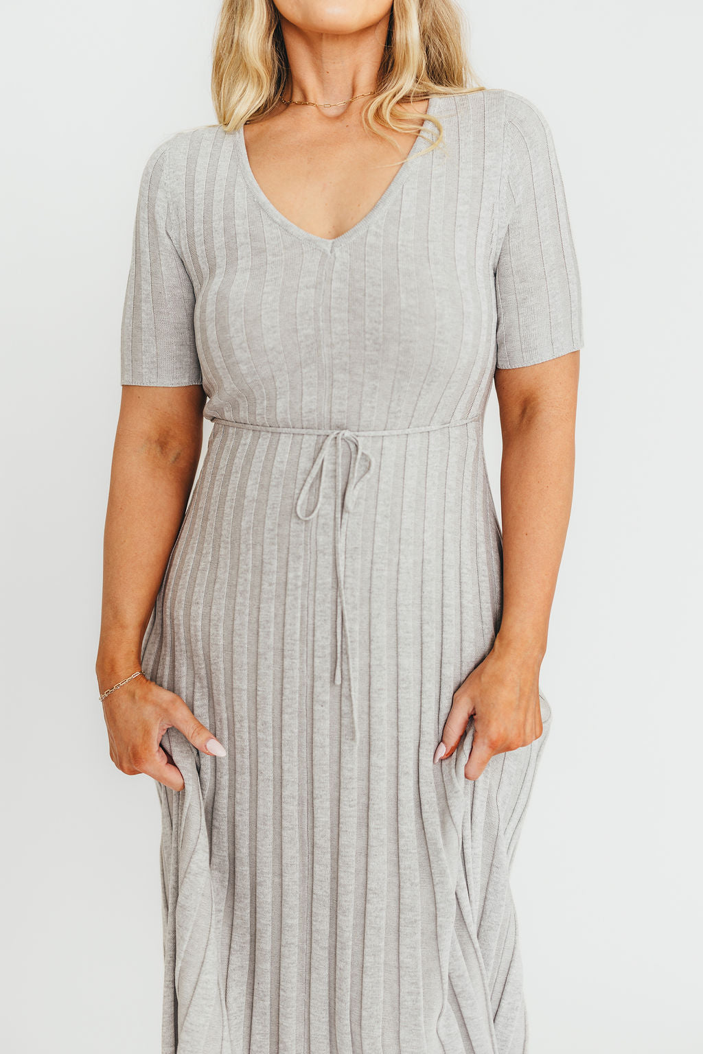 Oakley Ribbed Maxi Dress in Heather Grey - Bump Friendly Maternity Dress for Pregnancy & Nursing | Perfect for Casual Outings, Baby Showers & Summer Vacations