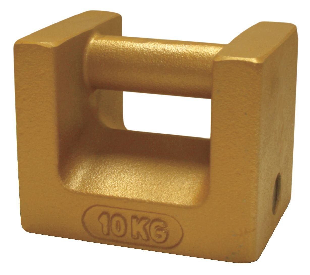 NIST Class F 10kg Cast Iron Test Weight with Painted Grip Handle - Rice Lake 12767 | Ideal for Calibration, Industrial Scales & Laboratory Use