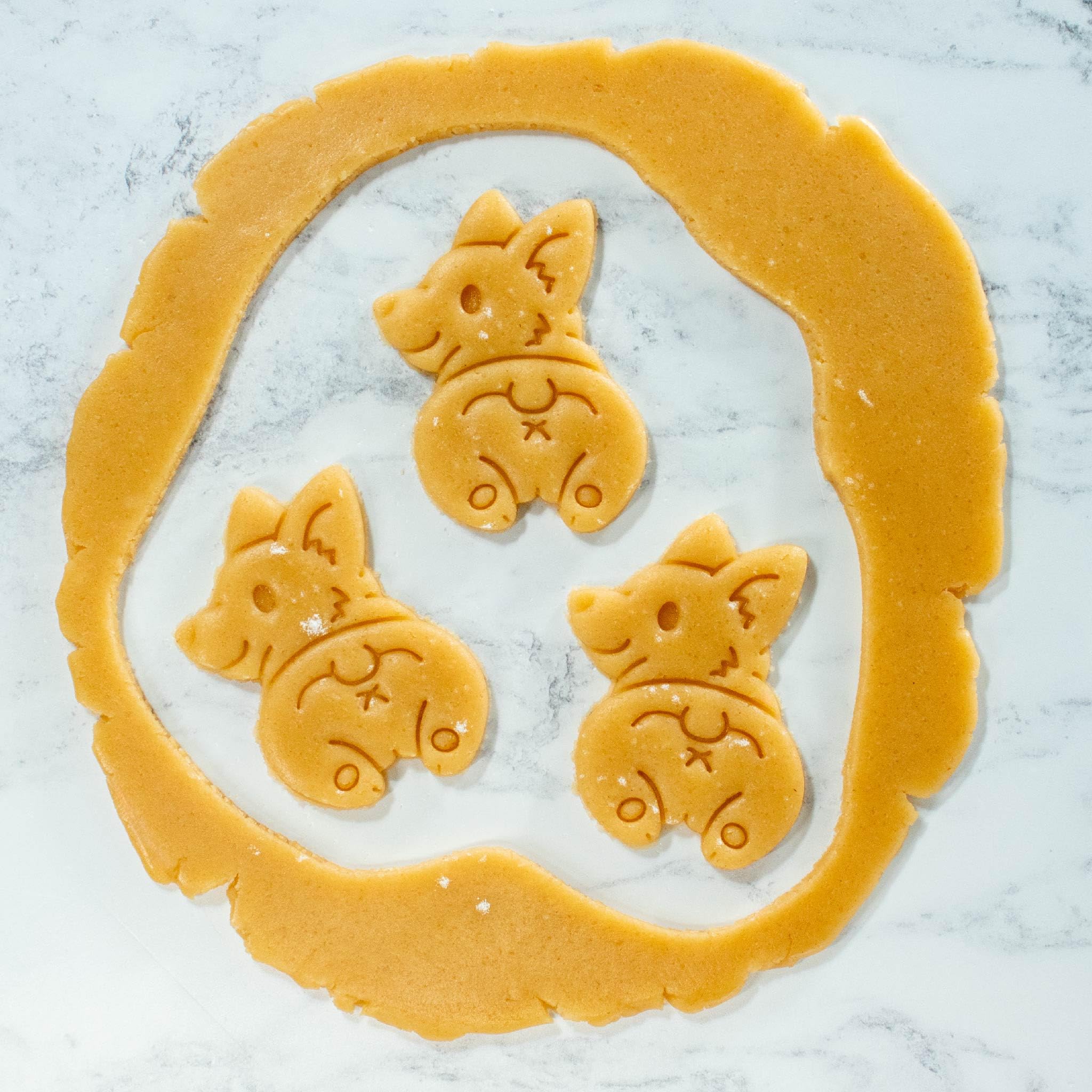 Corgi Butt Cookie Cutter - 1 Piece Stainless Steel Dog Bone Pastry Mold for Baking, DIY Cookies, Cupcake Decorations - Perfect for Dog Lovers, Birthday Parties, and Holiday Treats