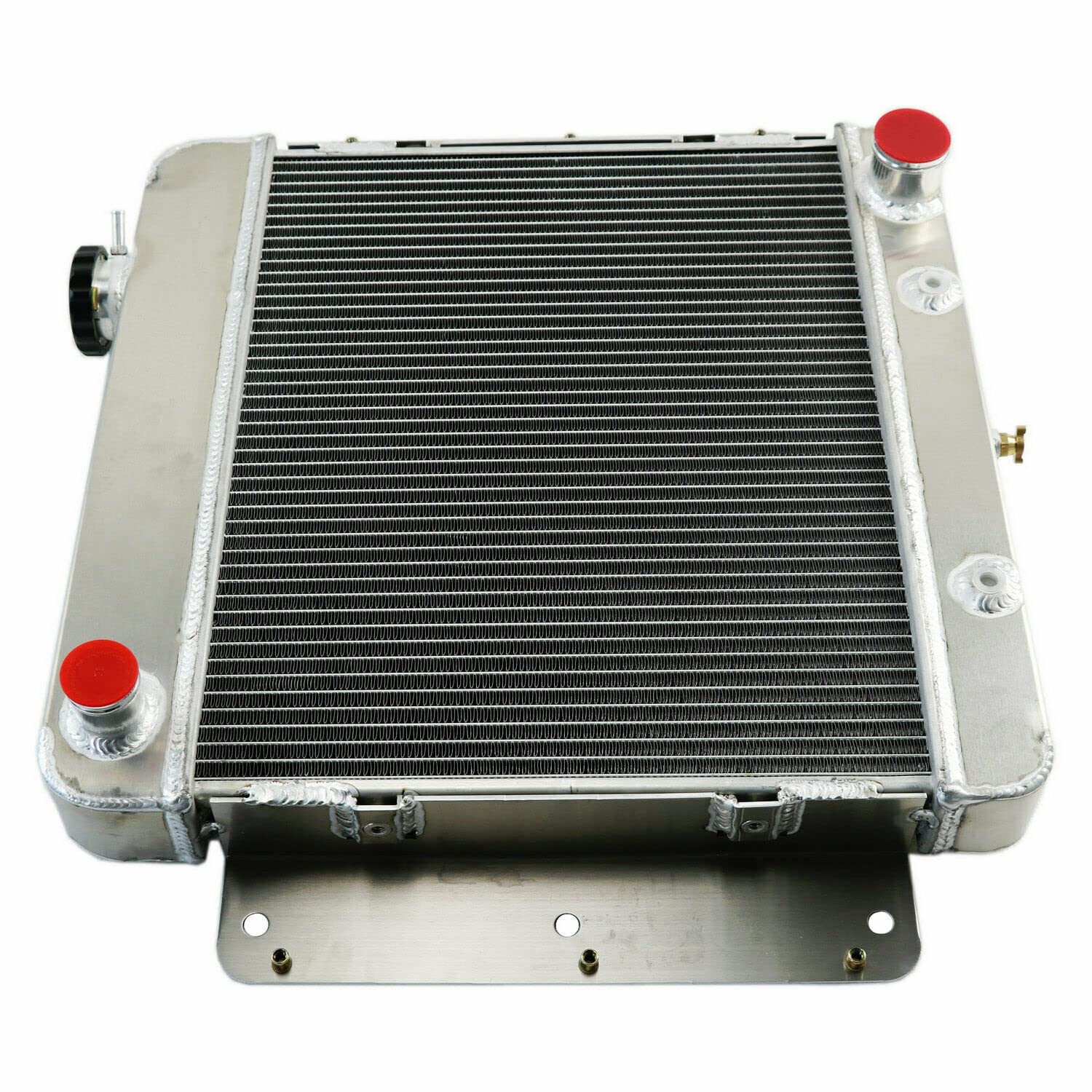 High-Performance All-Aluminum 4-Row Radiator for 1962-1967 Chevy II/Nova SS (L6/V8) - Includes Shroud, Fan & Relay - Perfect for Classic Car Restoration & Hot Rod Upgrades