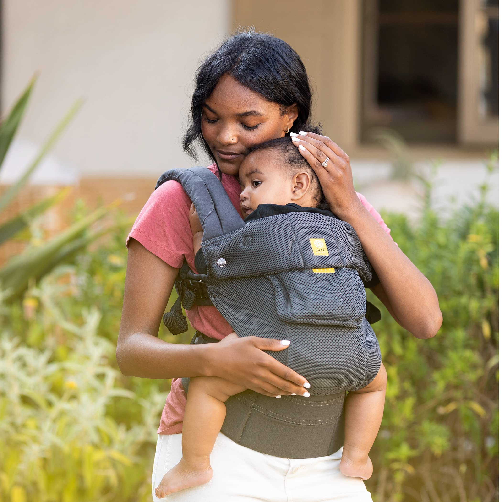 LÍLLÉbaby Complete Airflow Ergonomic 6-in-1 Baby Carrier for Newborn to Toddler (7-45 lbs) - 360° Adjustable with Lumbar Support - Inward & Outward Facing - Breathable Charcoal Gray - Perfect for Hiking, Shopping & Everyday Use