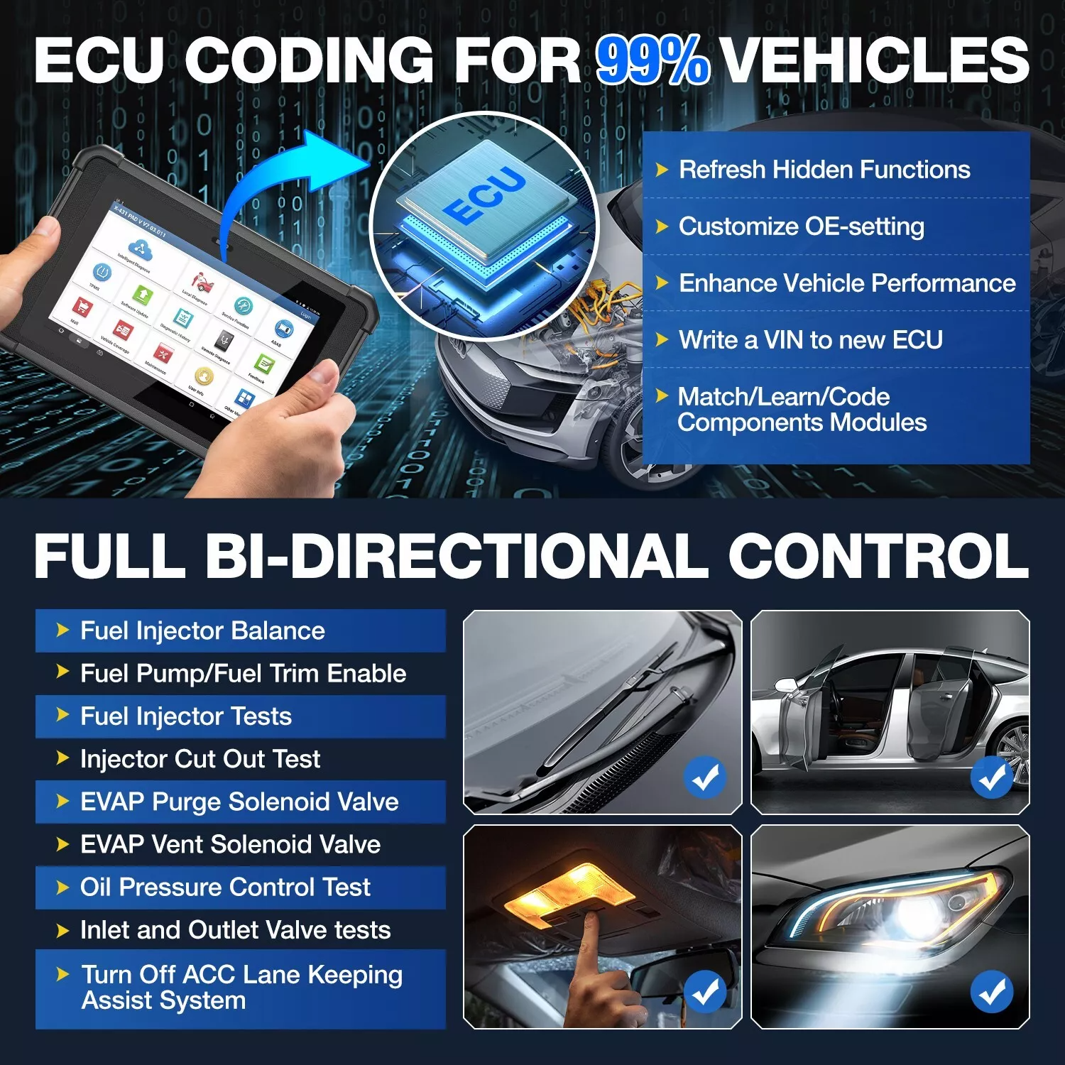 Launch X431 PAD V 2025 - Professional Automotive Diagnostic Scanner with Bi-Directional Control, J2534/DPDU/RP1210, CAN FD & DOIP Support | ECU Coding, Topology Mapping | Heavy Duty Trucks & EVs Compatible | 60+ Reset Functions | Ideal for Mechanics & Fleet Maintenance