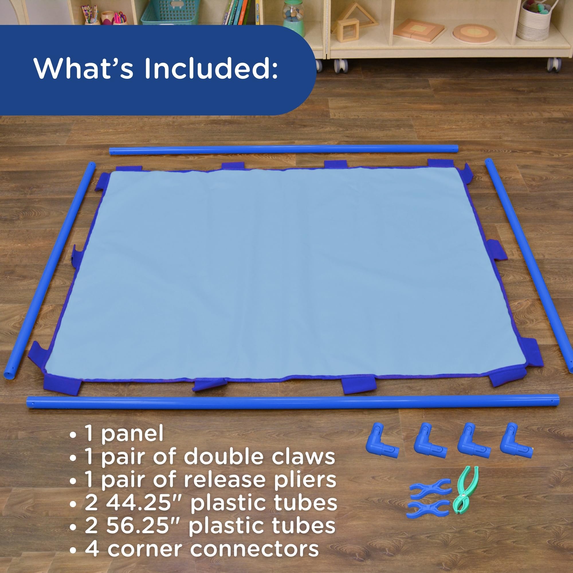 Children's Factory Big Screen PlayPanel - Kids Room Divider & Classroom Privacy Screen in Sky Blue | Perfect for Daycare Centers, Preschools & Home Play Areas