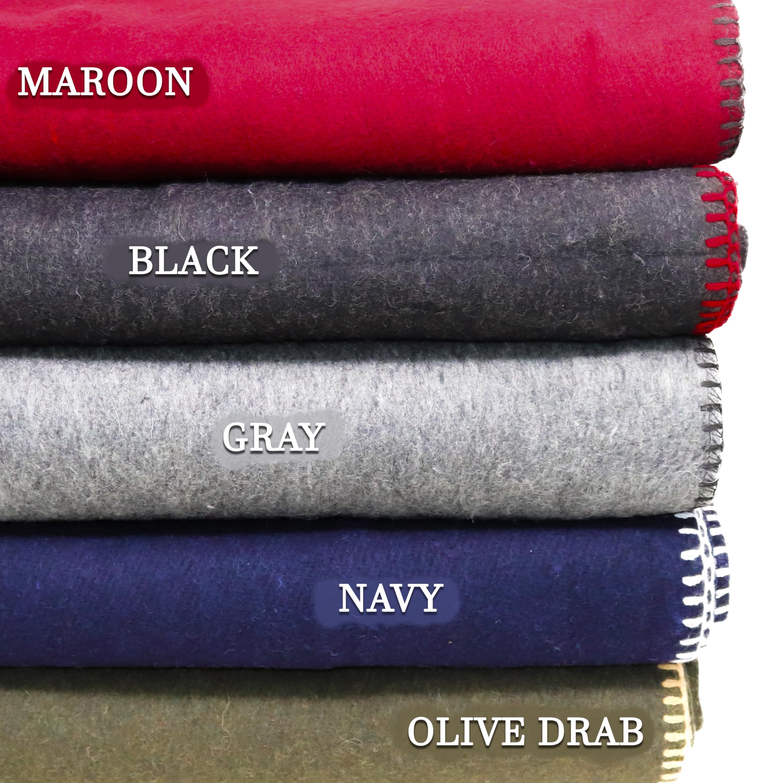 MCGUIRE GEAR Heavy Duty Wool Military Blanket - 64
