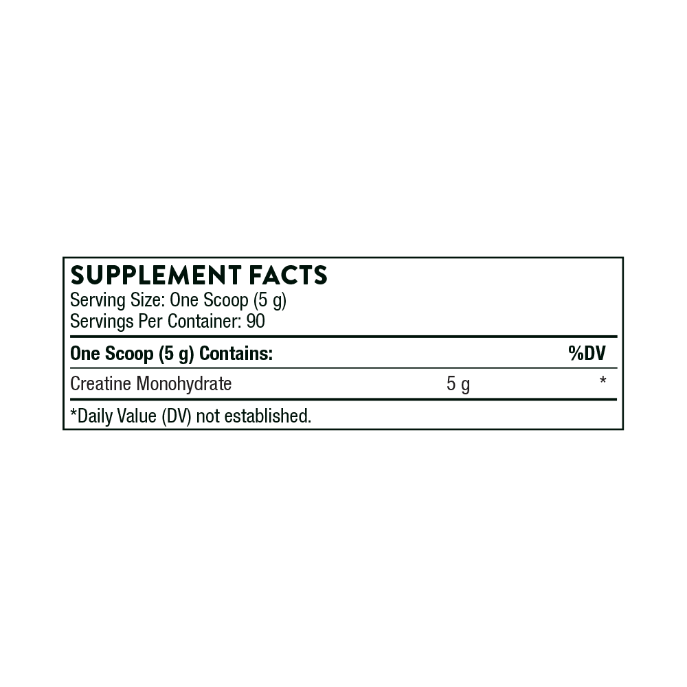 Thorne Creatine Monohydrate NSF Certified 16oz (453g) - Pure Muscle Building Supplement for Athletes & Fitness Enthusiasts | Pre-Workout & Post-Workout Recovery