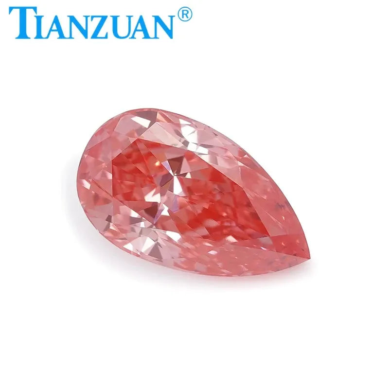 1CT Pear-Shaped Lab-Grown CVD Diamond - Fancy Vivid Pink Color VS2 Clarity, IGI Certified Loose Gemstone for Engagement Rings & Jewelry Making