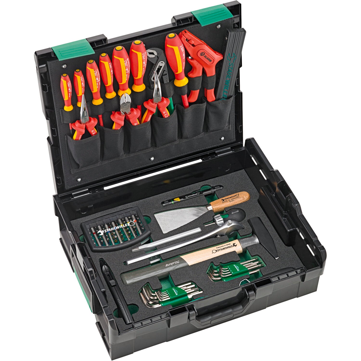 Stahlwille 97830702 Professional Electrician Tool Set in L-Boxx Case - Perfect for Electrical Repairs, Maintenance & DIY Projects