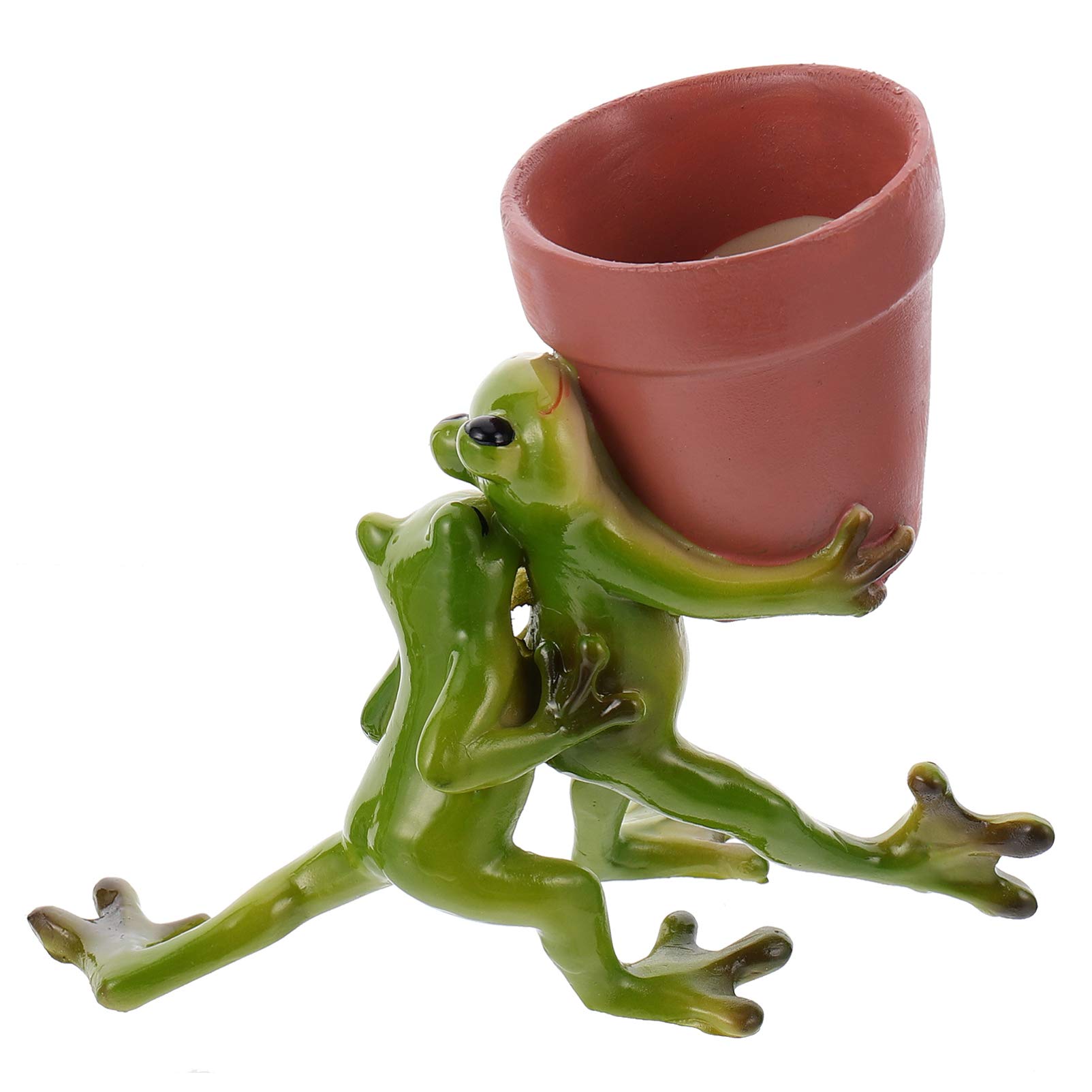 Ceramic Frog Succulent Planter - Decorative Animal Flower Pot for Bonsai, Air Plants & Fairy Gardens - Perfect for Office Desk & Home Decor