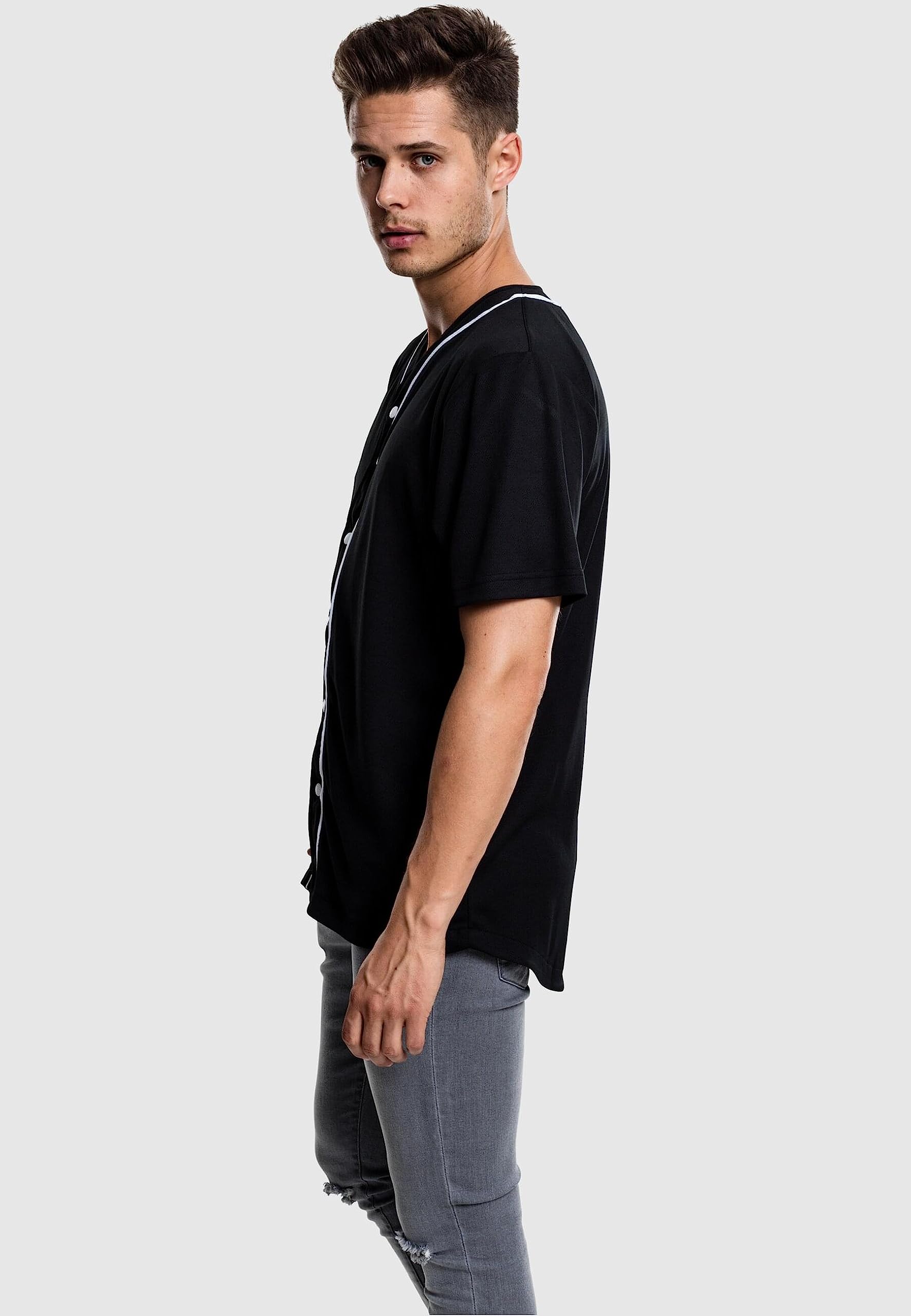 **Men's Baseball Mesh Jersey - Black & White - Breathable & Lightweight for Baseball Games, Training & Casual Wear**