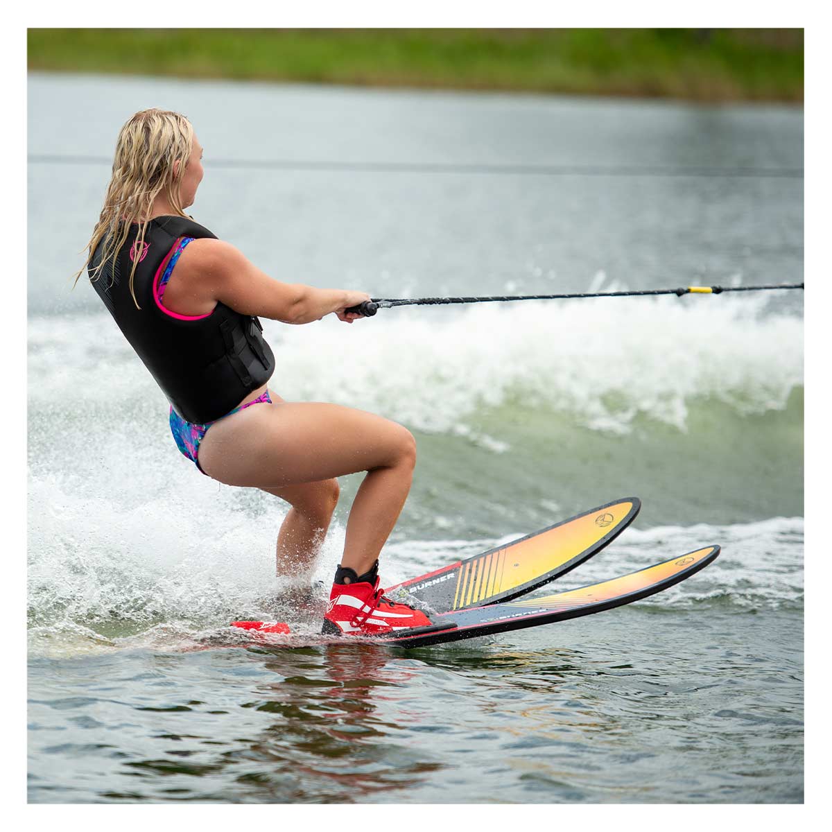 HO Burner 67 Combo Water Skis - Premium Performance Water Skis for Adults & Teens - Perfect for Lake, Ocean & Wakeboarding (Pair) - Ideal for Summer Water Sports & Family Fun