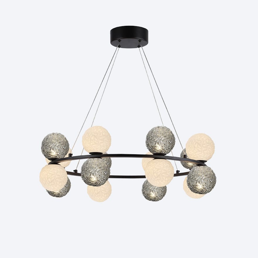 YOSHI RING 16 LED Pendant Light - Modern Dimmable Hanging Fixture for Kitchen Island, Dining Room & Bedroom Lighting | Energy Efficient LED Chandelier