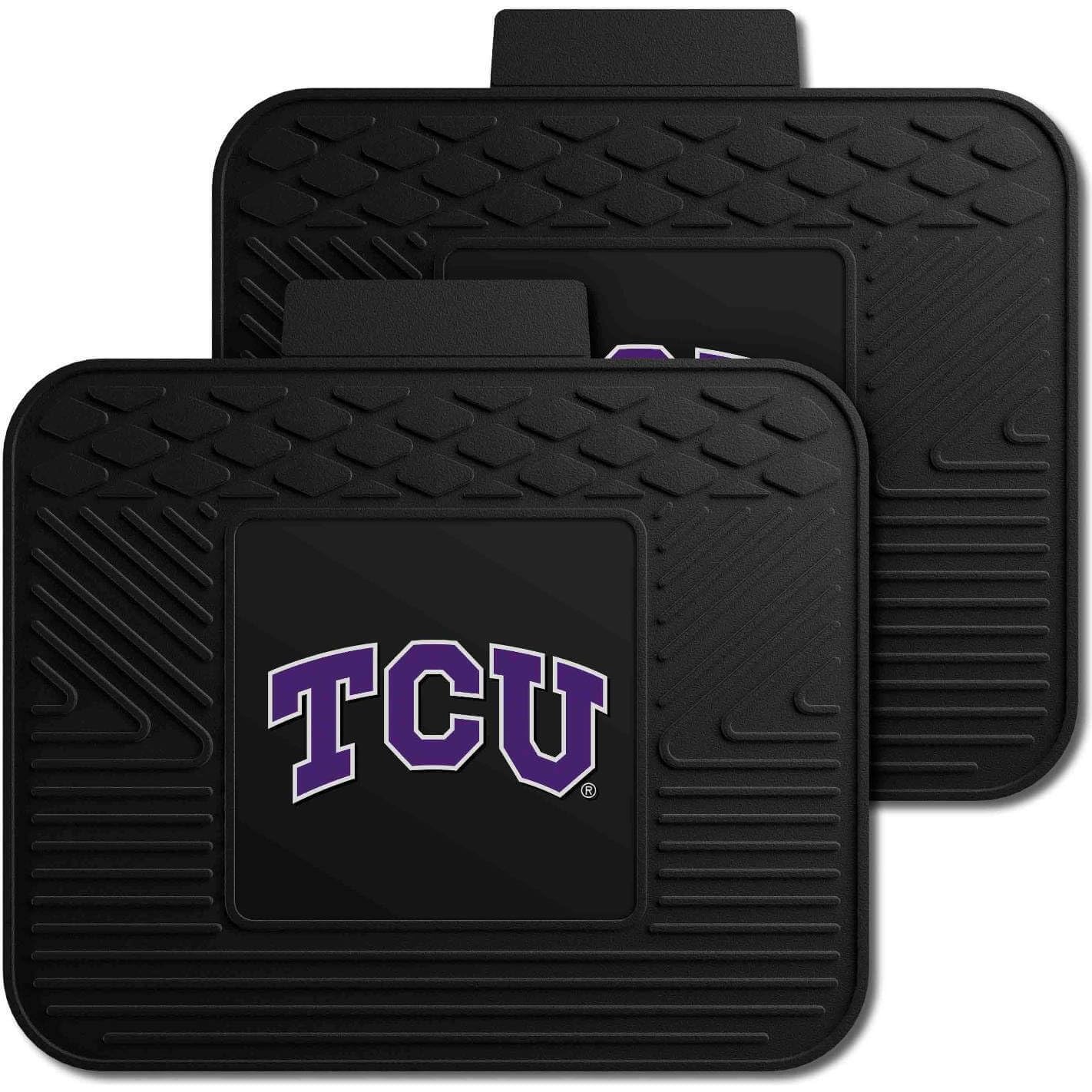 Texas Christian University TCU Back Seat Car Mats - 2 Piece Set, Non-Slip Waterproof Custom Fit Floor Liners for College Fans & Alumni - Perfect for Game Day Tailgating & Campus Commuting