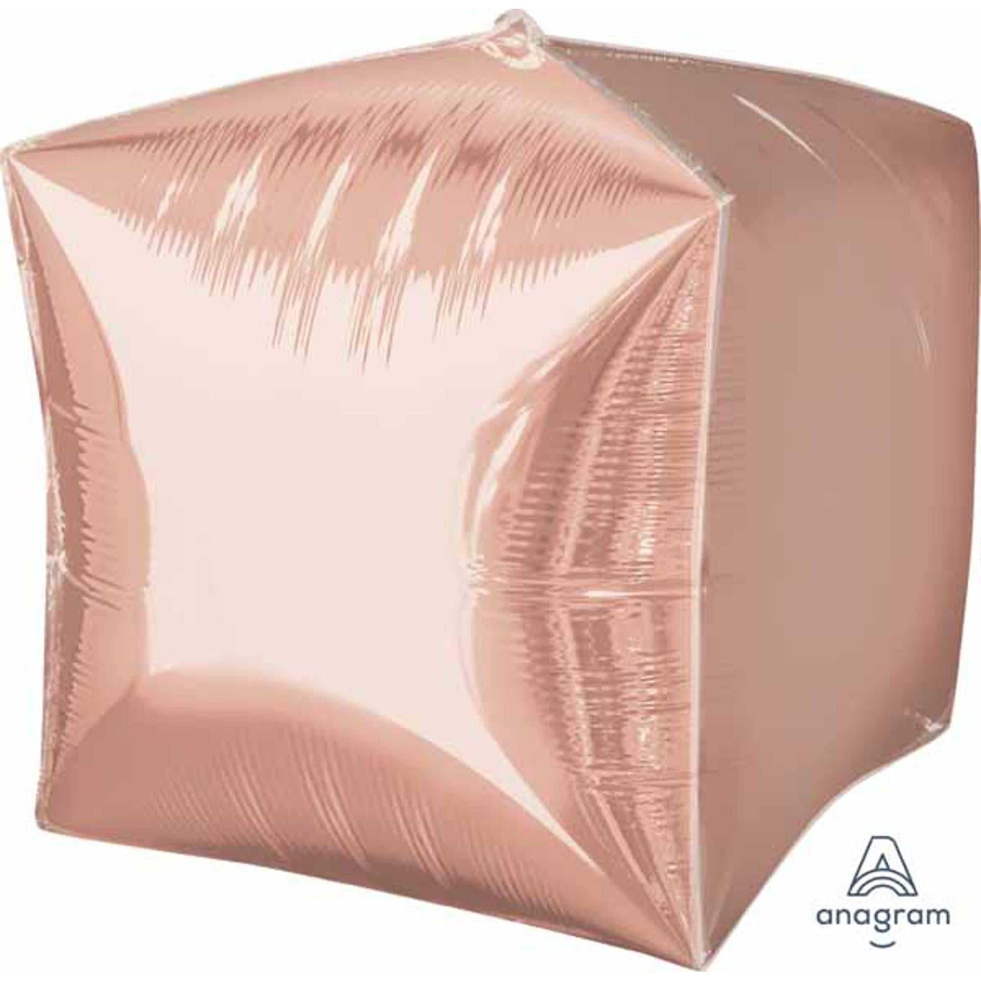 Rose Gold Cubez G20: Metallic Flat Shape Balloon Decorations for Weddings, Birthdays & Party Decor - Elegant Balloon Arch & Backdrop Accessories