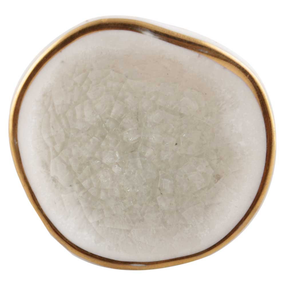 16 Pack White Ocean Crater Ceramic Drawer Knobs - Premium Kitchen Cabinet Hardware & Dresser Pulls for Home Upgrade - Perfect for Modern Cabinets, Wardrobes, and Furniture Makeovers
