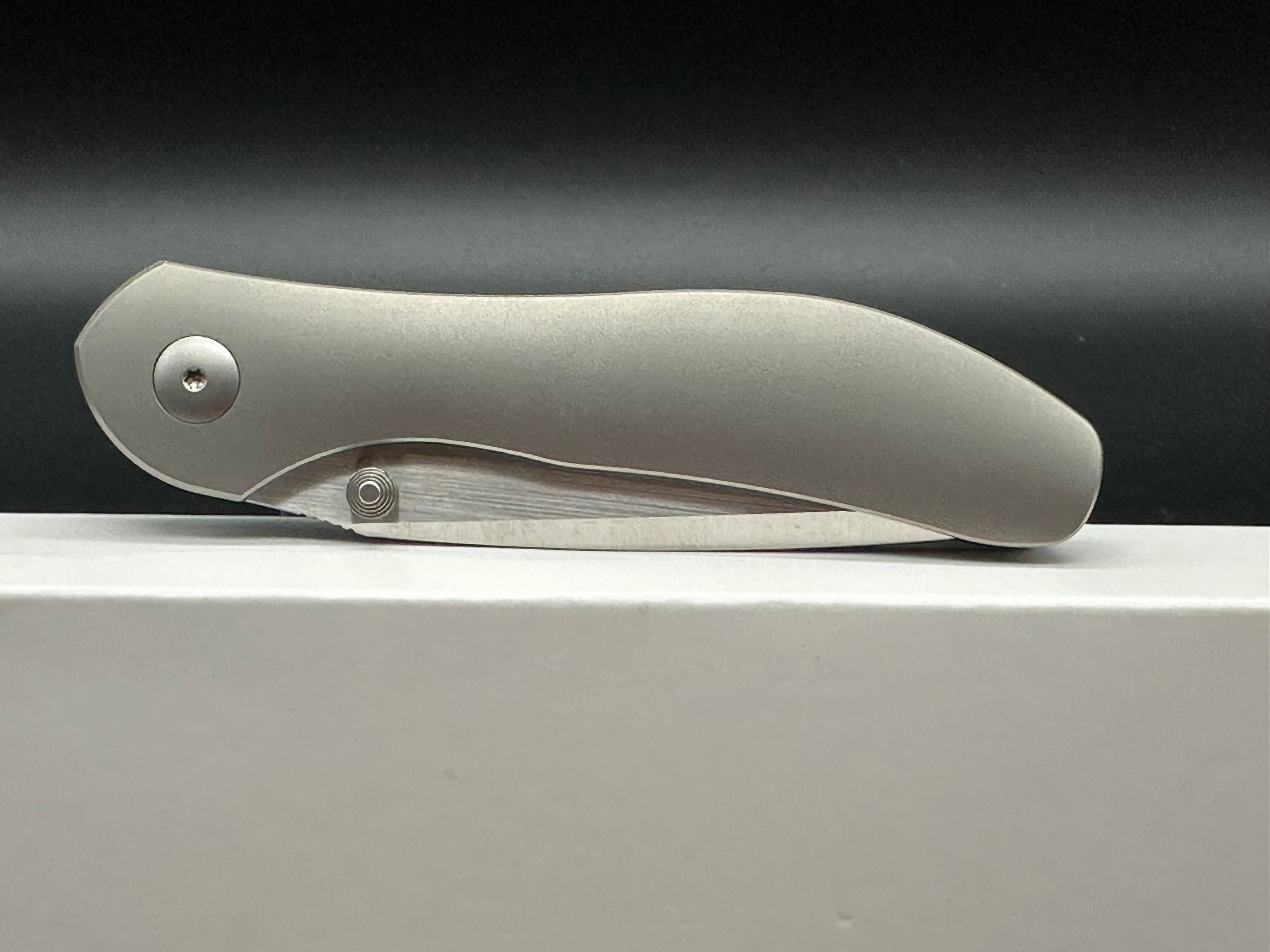 Premium CMF Print FL Titanium Bead Blast M390 Knife - Durable EDC Pocket Knife for Outdoor Camping, Hiking & Survival