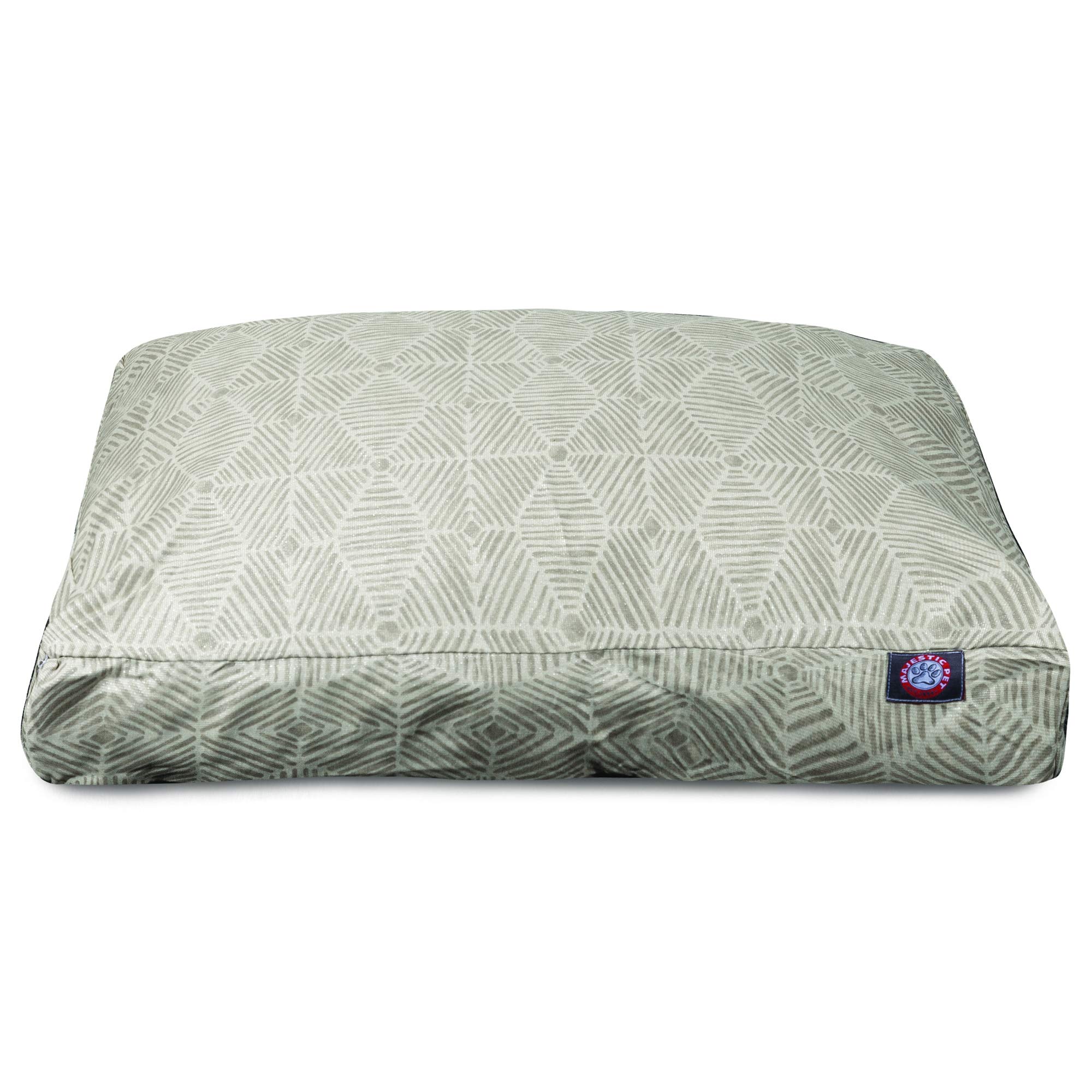 Majestic Pet Charlie Beige Metallic Medium Rectangle Dog Bed - Cozy & Durable Orthopedic Pet Bed for Small to Medium Dogs, Perfect for Living Room, Bedroom or Crate Use
