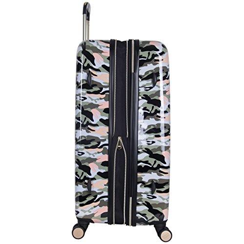 Aimee Kestenberg Women's 28-Inch Camouflage Print Expandable 8-Wheel Spinner Luggage - Lightweight ABS+PC Hardshell Suitcase for Travel, Business Trips & Vacations | Green