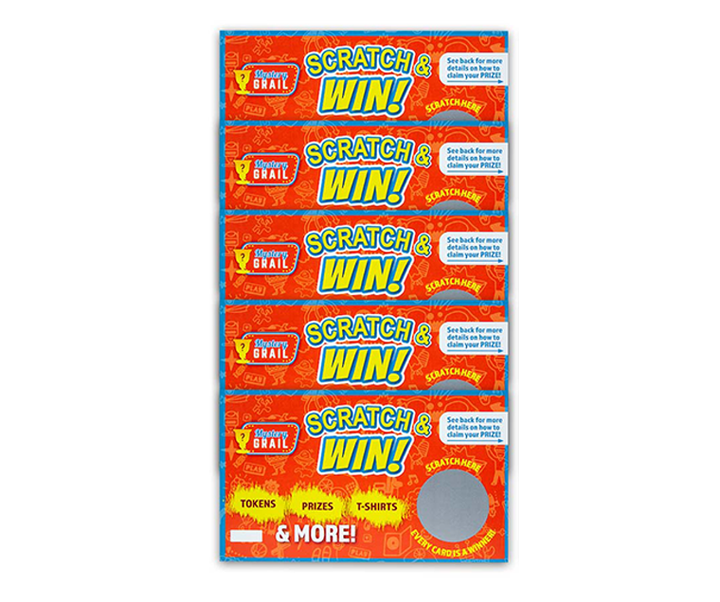 5-Pack Mystery Grail Scratch Cards - Fun Collectible Game for Parties, Gifts & Family Game Nights
