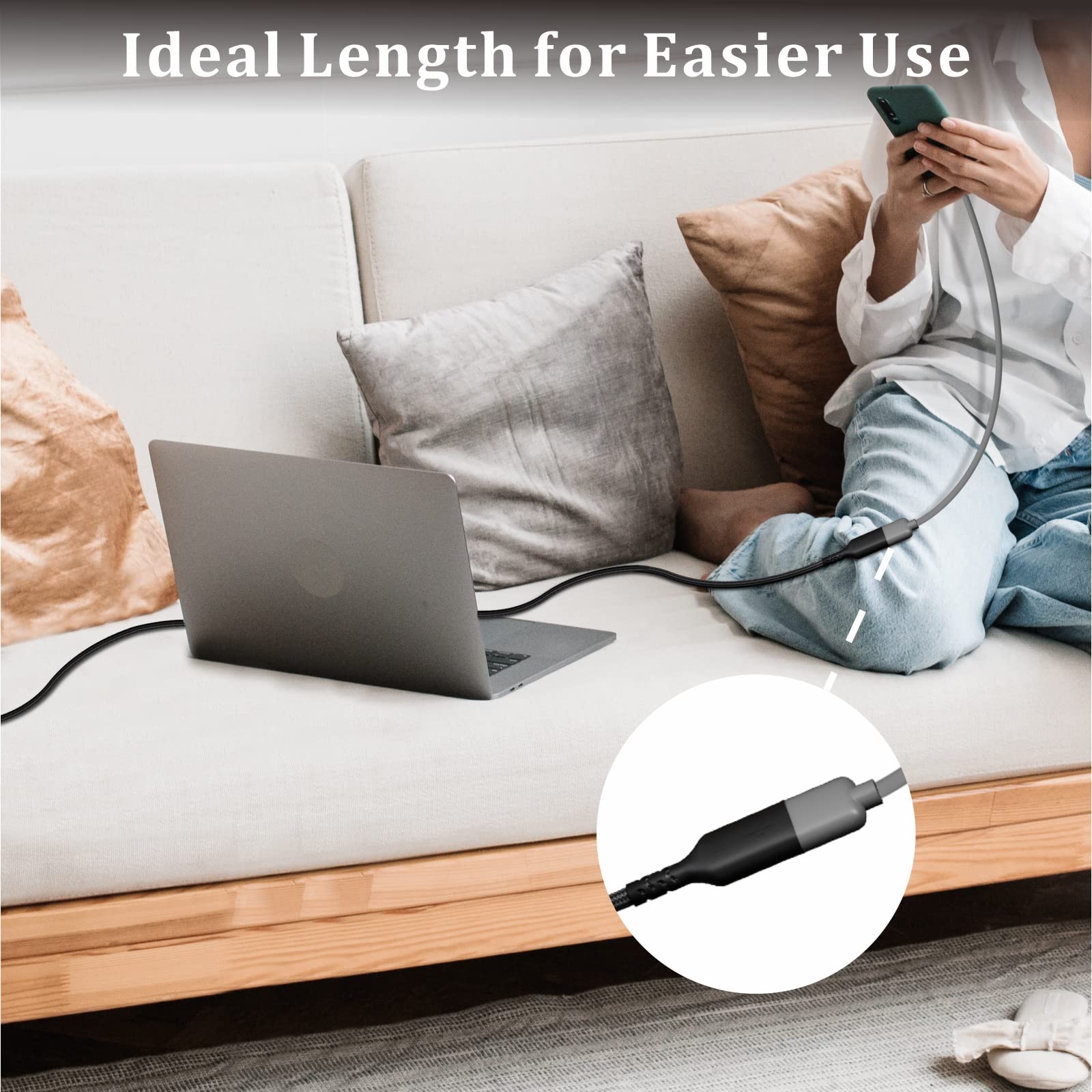 6FT USB 2.0 Extension Cable (4-Pack) - Male to Female USB A Extender Cord for High-Speed Data Transfer - Compatible with VR Headsets, PlayStation, Xbox, Printers, Keyboards & More - Perfect for Gaming Setups & Home Office Workstations