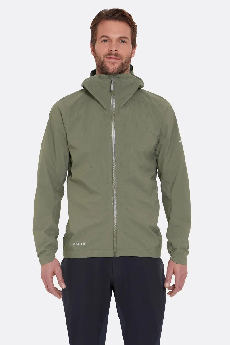Men's Cinder Downpour Lightweight Waterproof Biking Jacket - Windproof Cycling Raincoat for Outdoor Commuting & Mountain Biking - QWH 85