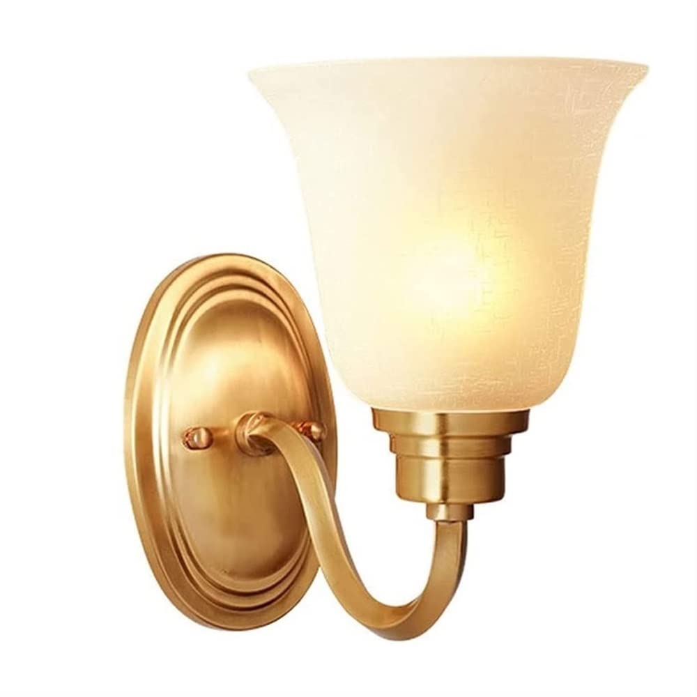 Modern Copper Wall Sconce Light Fixture - E27 Bulb, American Style for Living Room, Bedroom, Hotel, Kitchen & Restaurant | Decorative Wall Lamp for Ambient Lighting & Home Decor
