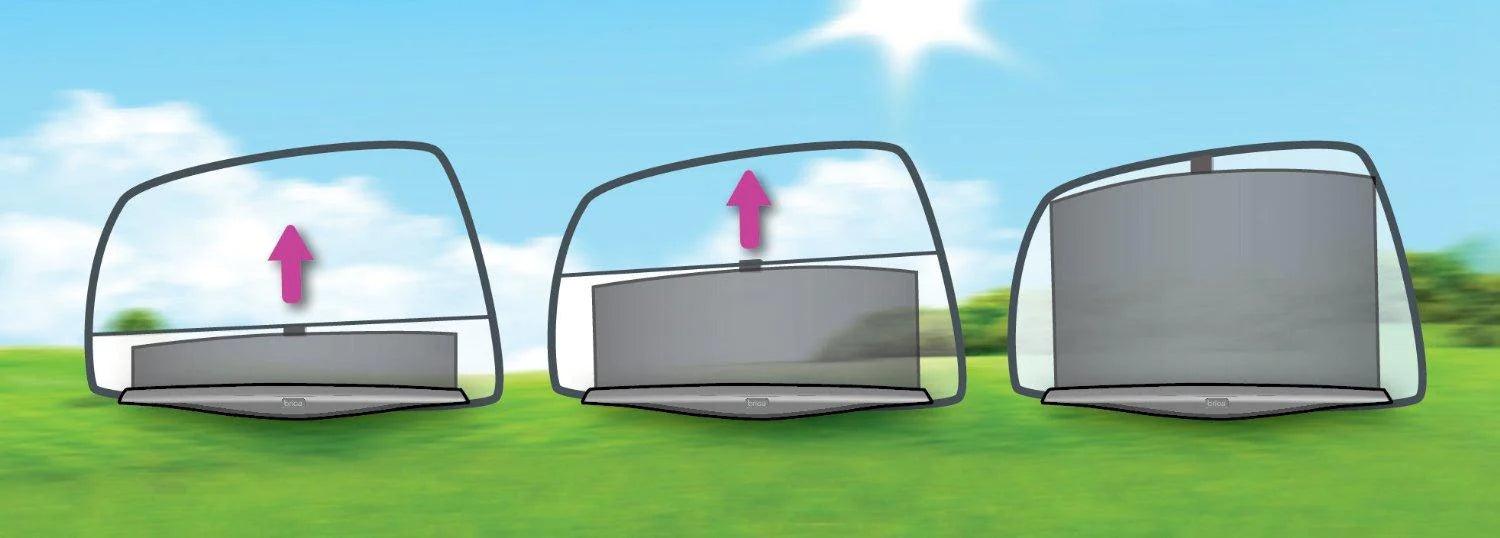 Brica Smart Shade™ - Automatic Car Window Shades for Babies & Kids | UV Protection & Heat Blocking | Perfect for Road Trips & Daily Commutes
