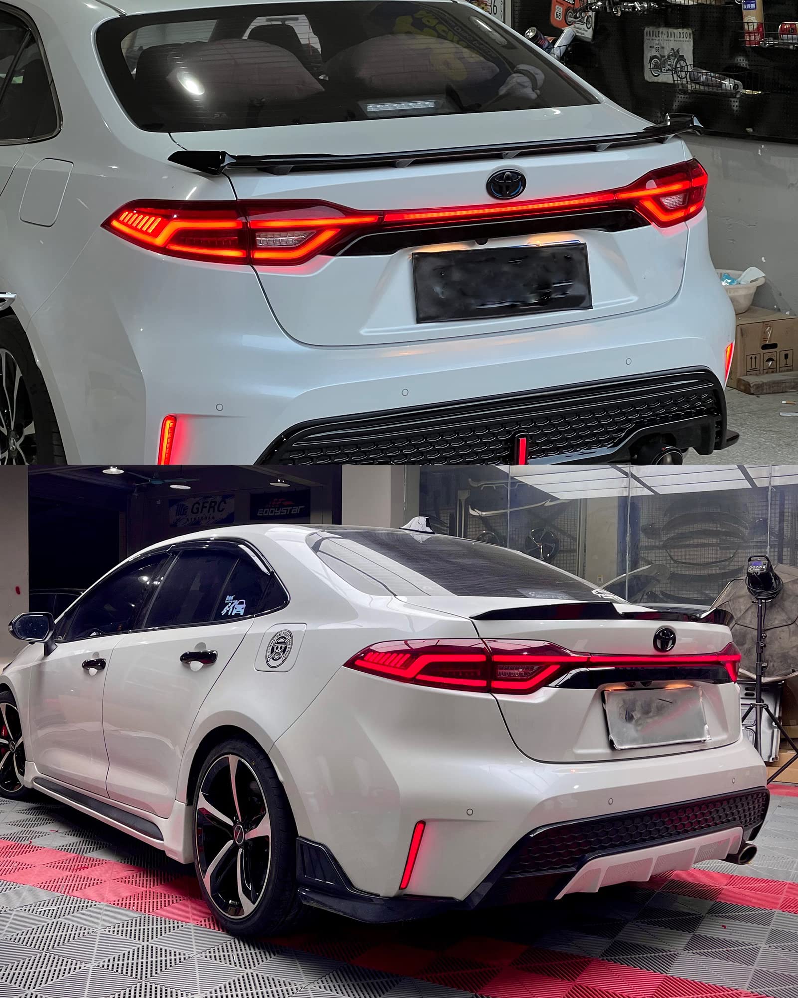 TT-ABC LED Tail Lights for Toyota Corolla 2020-2024 - Smoked Red Lens - Direct Fit Replacement - Enhances Visibility & Style - Perfect for Night Driving & Car Customization