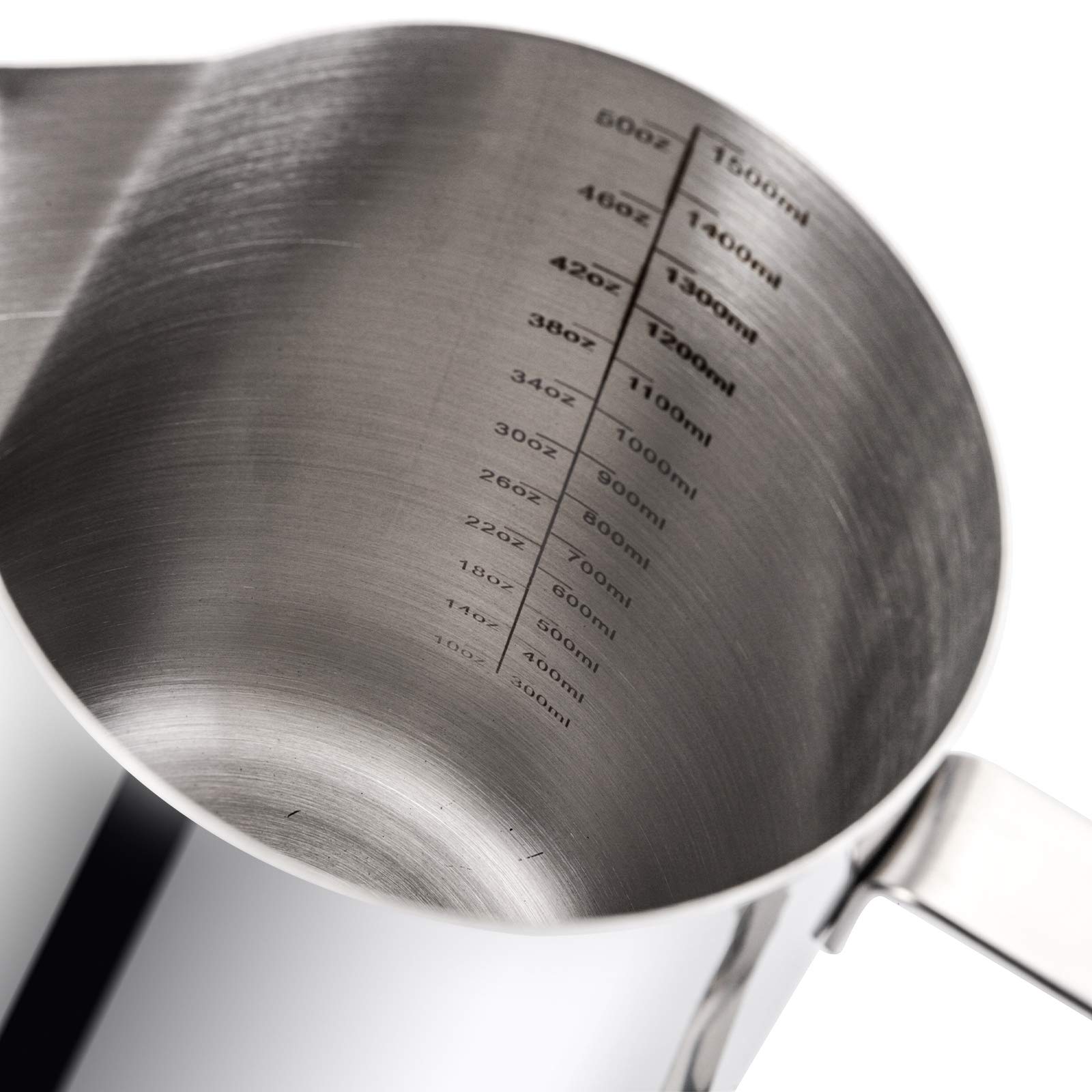 Nicunom 50oz Stainless Steel Milk Frothing Pitcher with Decorating Art Pen - Professional Coffee Tool for Espresso Machines, Perfect for Latte Art, Cappuccino & Steamed Milk - Ideal for Home Baristas & Coffee Shops