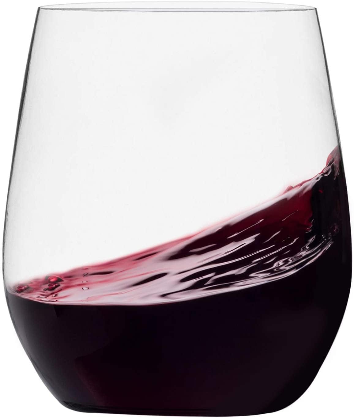Munfix 48 Pack Plastic Stemless Wine Glasses - 12 Oz Clear Disposable Shatterproof Cups, BPA-Free & Recyclable - Perfect for Parties, Weddings, and Outdoor Events