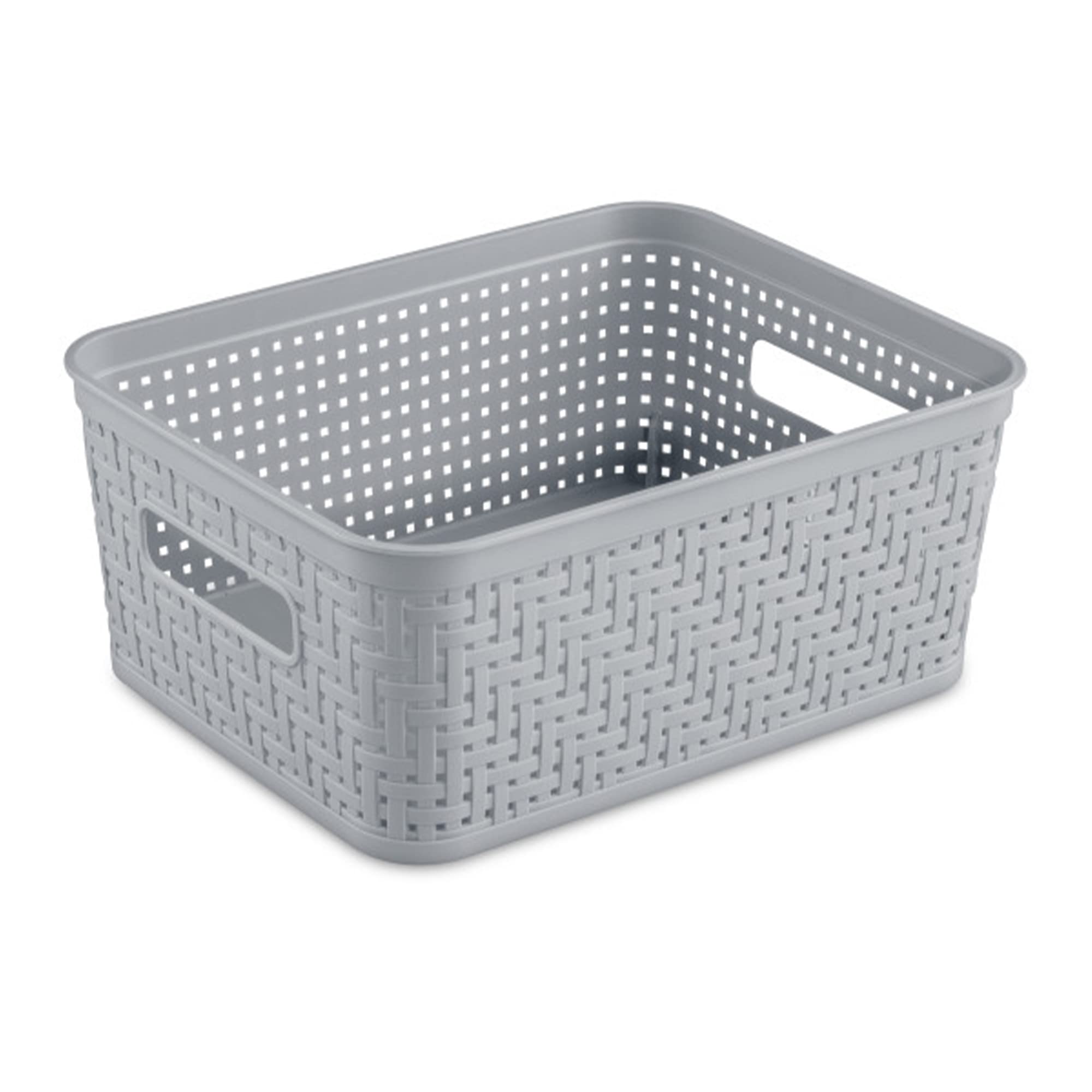 Sterilite 32-Pack Plastic Storage Bins with Lids - Organize Short Stackable Baskets for Home, Office & Closet Organization - Durable Cement Gray Containers for Toys, Clothes & Craft Supplies