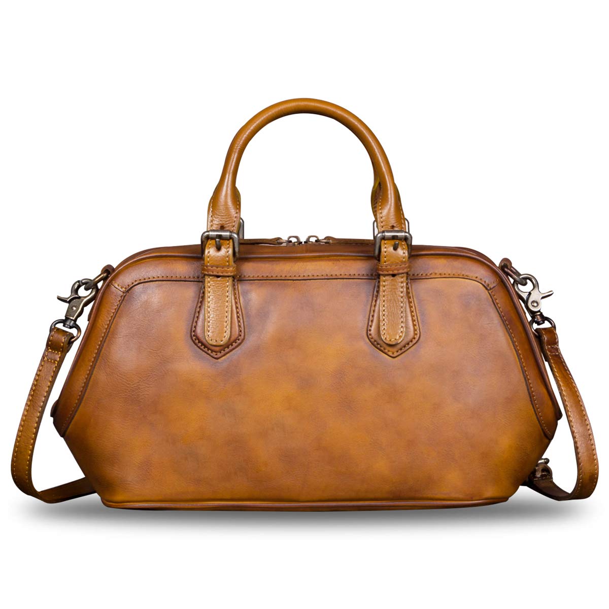 Genuine Leather Handbag for Women - Top Handle Satchel Purse with Adjustable Shoulder Strap - Fashionable & Handmade Leather Bag for Work, Travel & Everyday Use