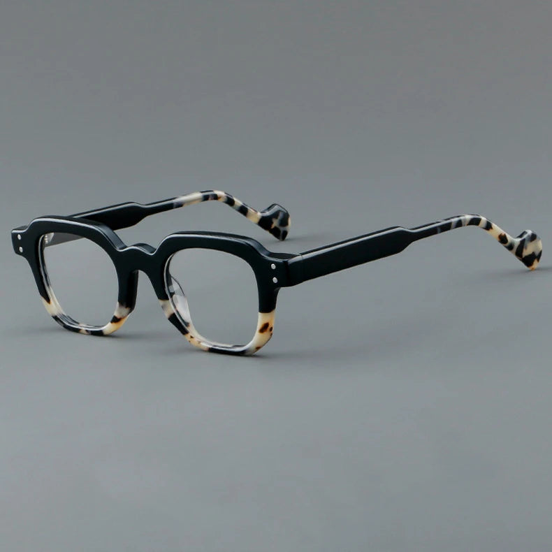 CCspace Unisex Full Rim Square Acetate Eyeglasses 57287 - Lightweight & Durable Frame for Men & Women - Perfect for Reading, Working & Fashion Accessories
