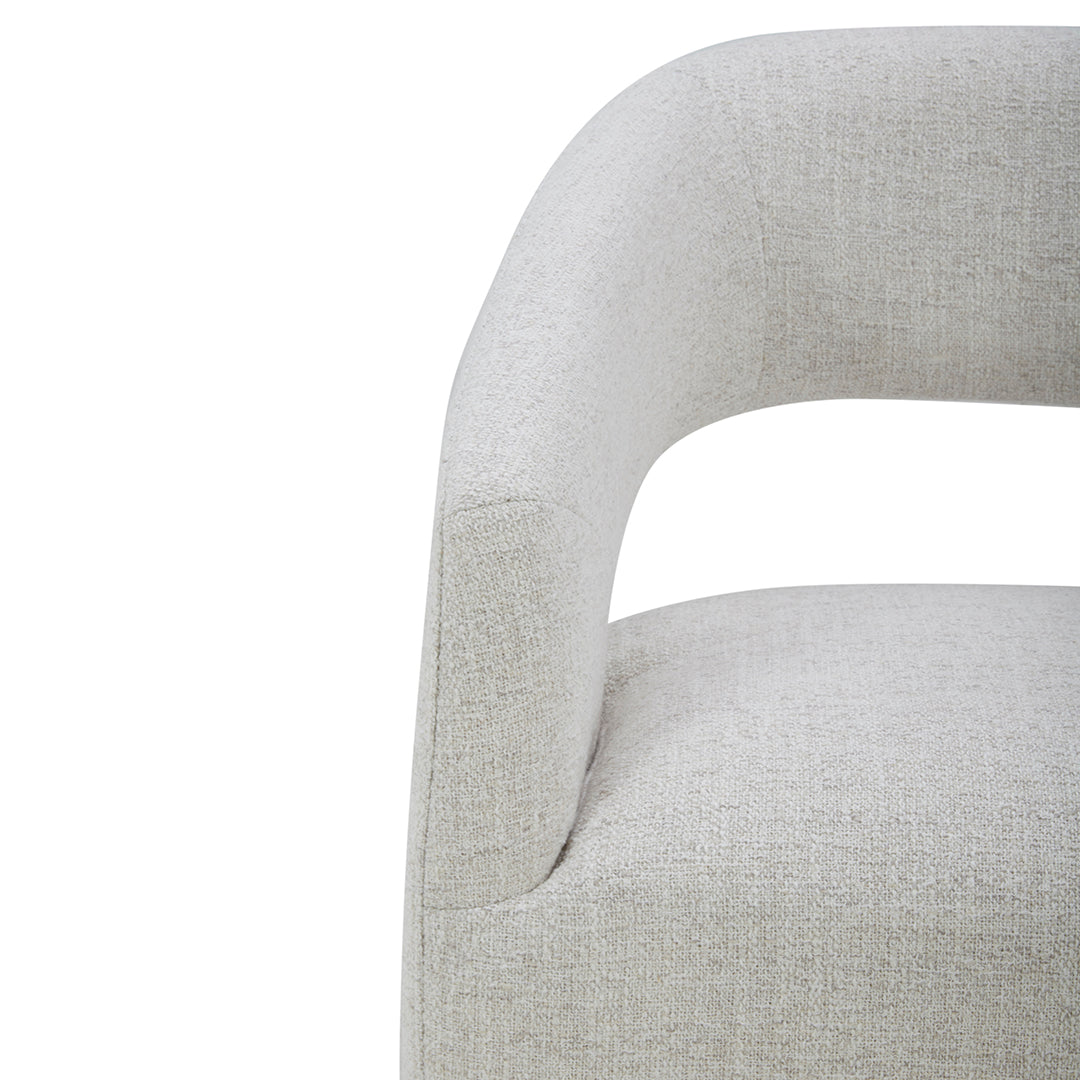 Nathan Upholstered Dining Chair - Modern Comfortable Kitchen Chairs with Padded Seat & Sturdy Wooden Legs - Perfect for Dining Room, Breakfast Nook, and Home Office