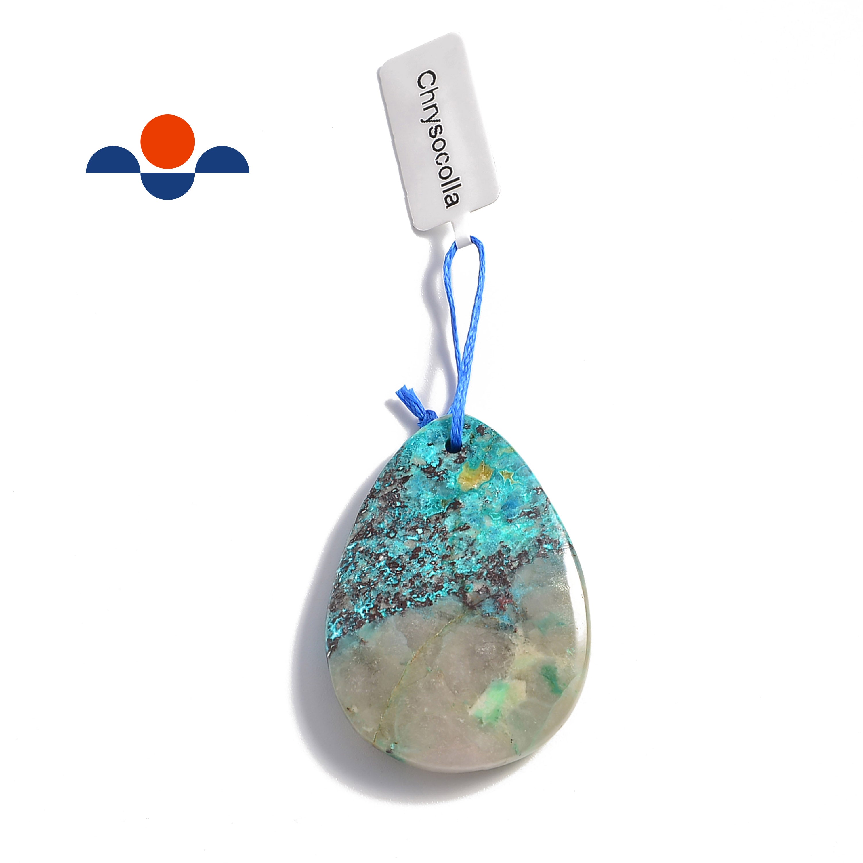 Natural Blue Green Chrysocolla Pendant - 30x40mm Teardrop or Irregular Shape Gemstone Jewelry for Women | Perfect for Boho Style, Spiritual Healing & Gift Giving