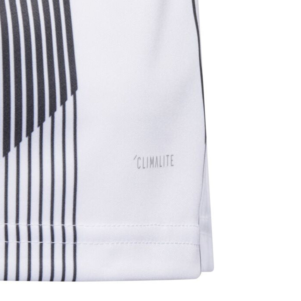 Adidas Youth Striped Soccer Jersey 19 - White & Black - Breathable Performance Shirt for Kids & Teens - Perfect for Training, Matches & Fan Wear