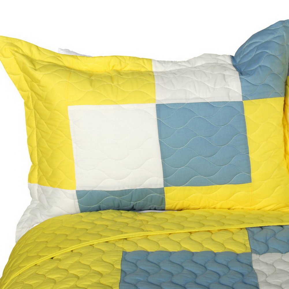 3PC Vermicelli-Quilted Patchwork Quilt Set for Girls - Full/Queen Size Bedding | Princess Theme Nursery Decor & Cozy Kids Room Upgrade