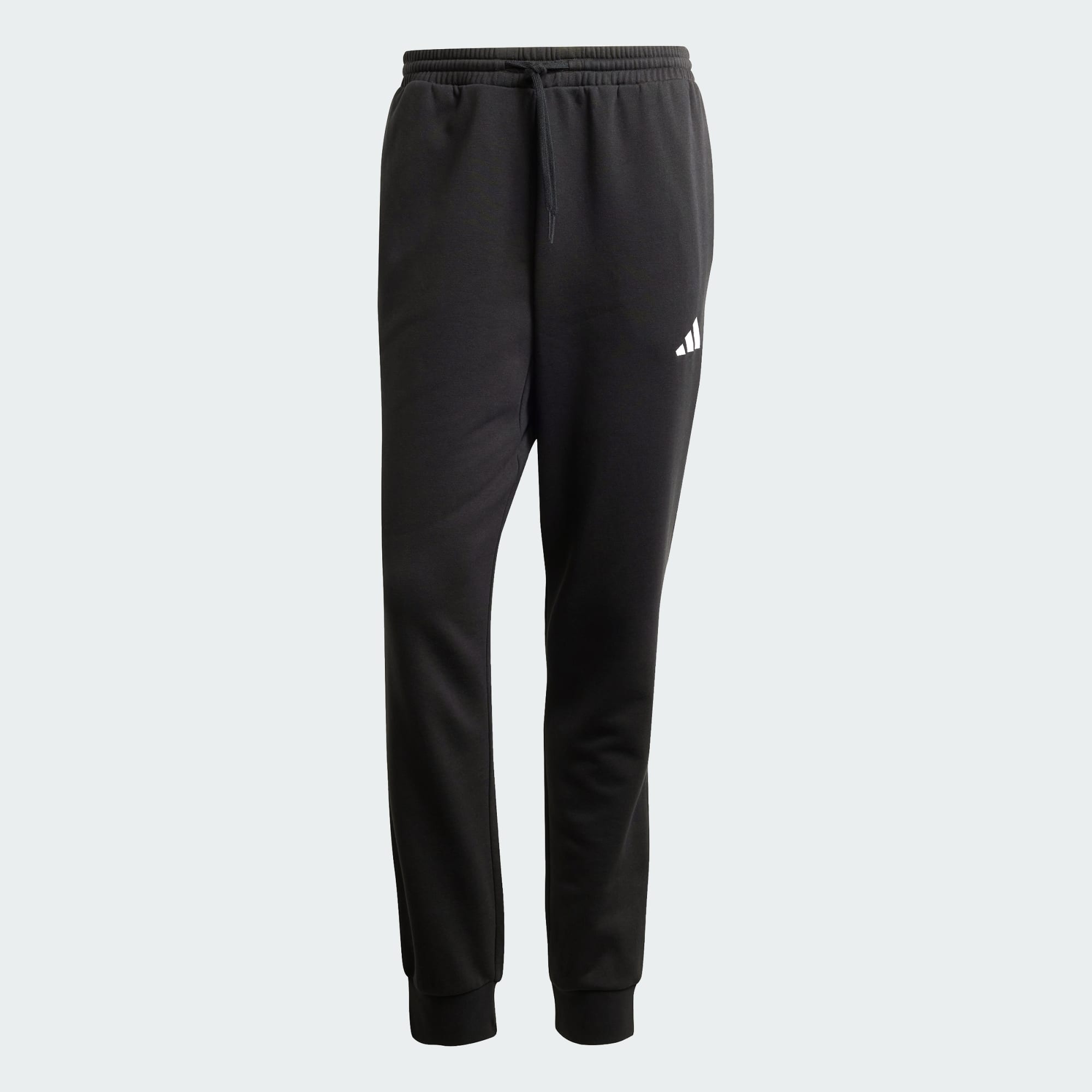 Adidas Men's Essentials FeelCozy Fleece Sweatpants - Black | Comfortable & Warm Casual Pants for Lounge, Workout & Everyday Wear