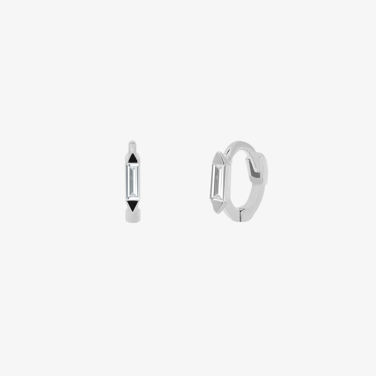 Square Cubic Huggie Earrings - Minimalist Gold Hoop Earrings for Women, Small Geometric Stud Earrings for Everyday Wear, Perfect for Work, Date Night & Gifting